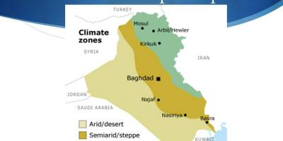 Carte de l'Irak climat