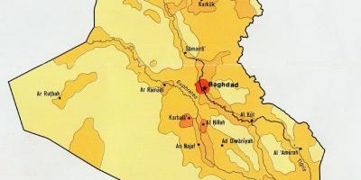 Carte de l'Irak de la population