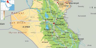 Carte de géographie de l'Irak