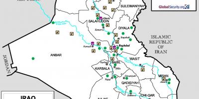 Carte de l'Irak aéroports