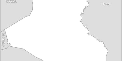Carte de l'Irak vide