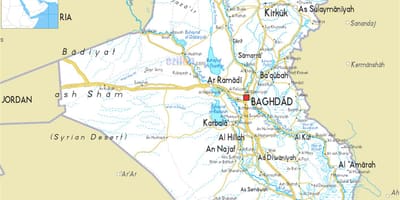Carte de l'Irak de la rivière