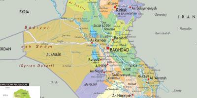 L'irak villes de la carte