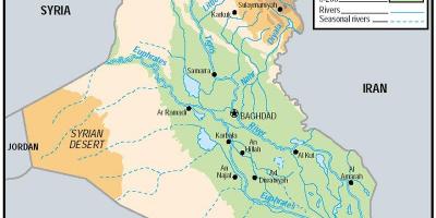 Carte de l'Irak élévation